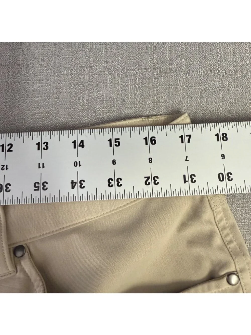 Lululemon  Mens ABC Classic-Fit 5Pkt Pant 34X31 Beige Khaki Warpstreme Preppy